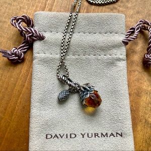 DY Citrine Pinecone Charm + DY 16” Necklace Set